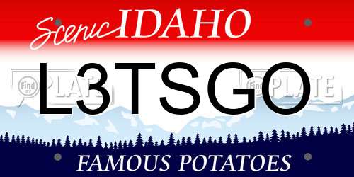 L3TSGO Idaho License Plate