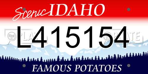 L415154 Idaho License Plate