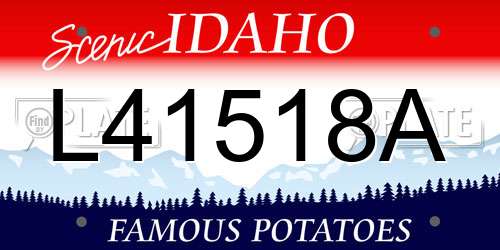 L41518A Idaho License Plate