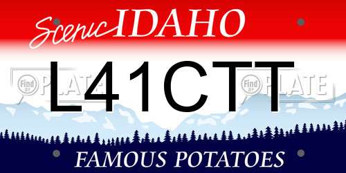L41CTT Idaho License Plate