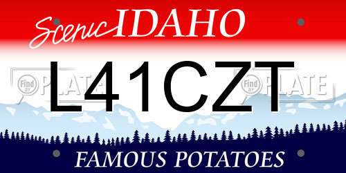 L41CZT Idaho License Plate