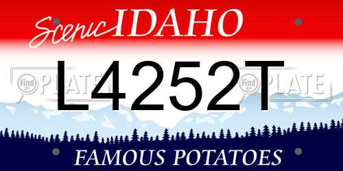 L4252T Idaho License Plate