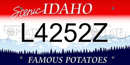 L4252Z Idaho License Plate