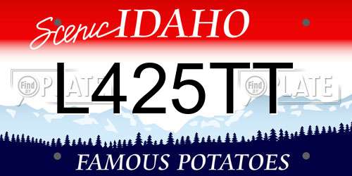 L425TT Idaho License Plate