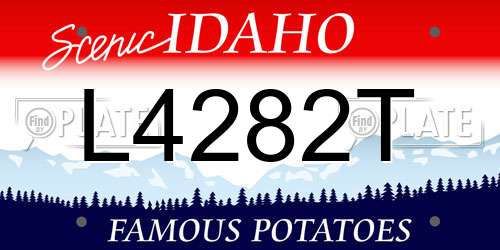 L4282T Idaho License Plate