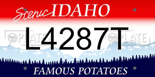 L4287T Idaho License Plate