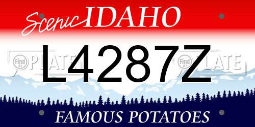 L4287Z Idaho License Plate