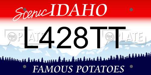 L428TT Idaho License Plate