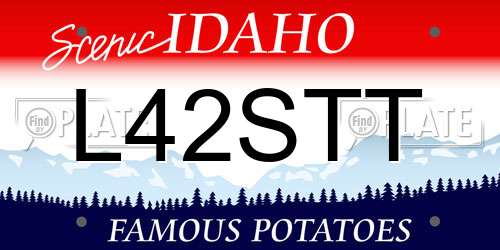 L42STT Idaho License Plate