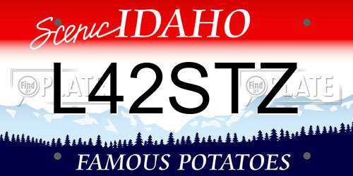 L42STZ Idaho License Plate