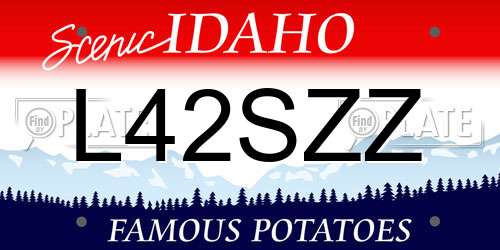 L42SZZ Idaho License Plate
