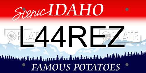 L44REZ Idaho License Plate
