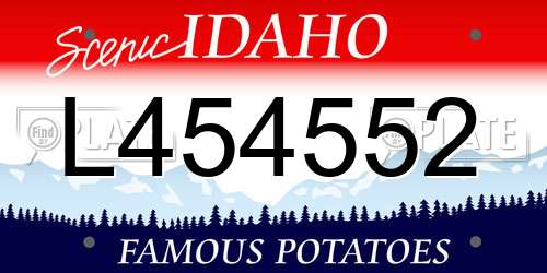 L454552 Idaho License Plate