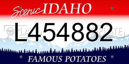 L454882 Idaho License Plate