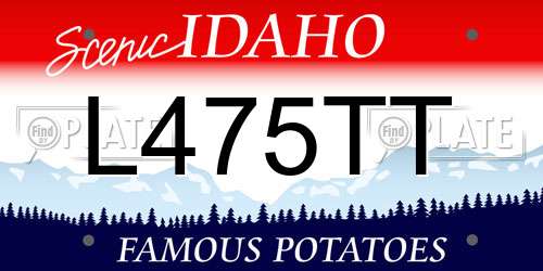 L475TT Idaho License Plate