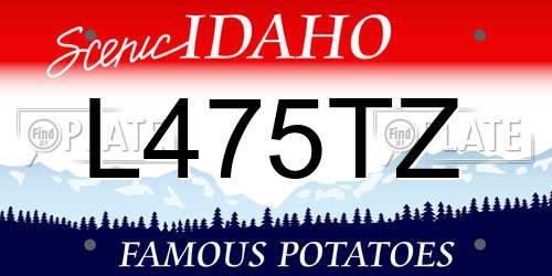 L475TZ Idaho License Plate