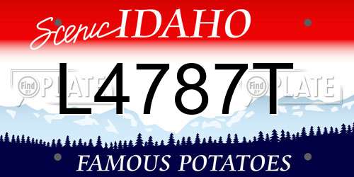 L4787T Idaho License Plate