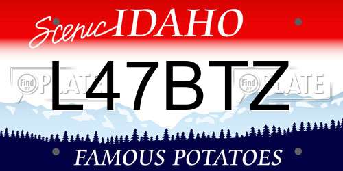 L47BTZ Idaho License Plate