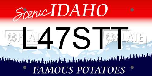 L47STT Idaho License Plate