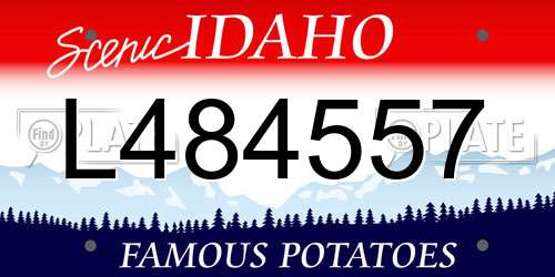 L484557 Idaho License Plate