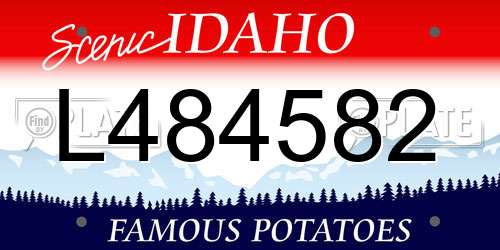 L484582 Idaho License Plate