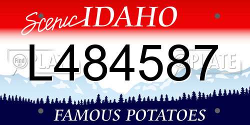 L484587 Idaho License Plate