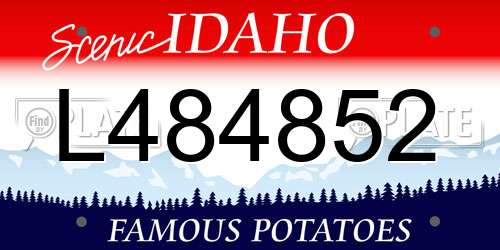 L484852 Idaho License Plate