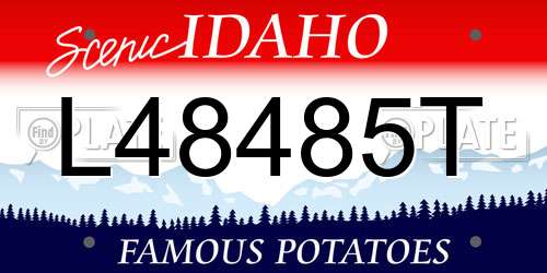 L48485T Idaho License Plate