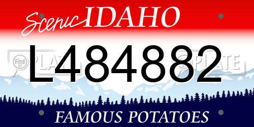 L484882 Idaho License Plate