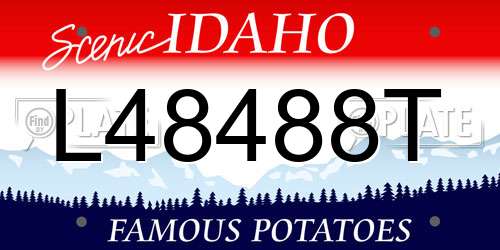 L48488T Idaho License Plate