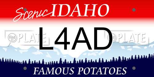 L4AD Idaho License Plate