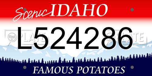 L524286 Idaho License Plate
