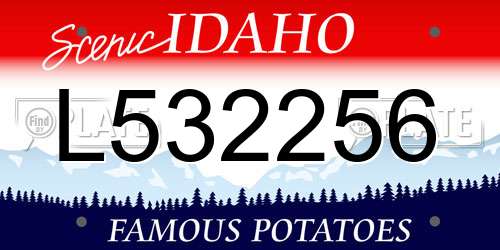 L532256 Idaho License Plate