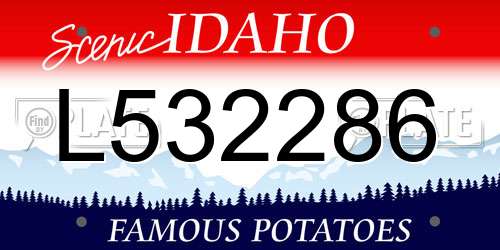 L532286 Idaho License Plate