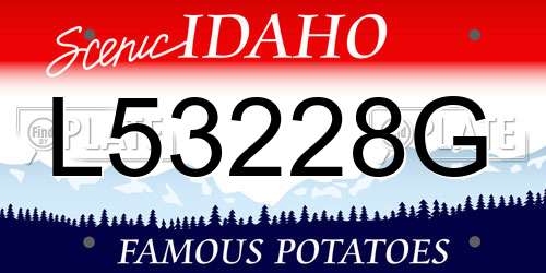 L53228G Idaho License Plate
