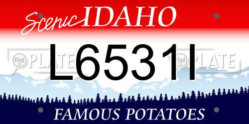 L6531I Idaho License Plate