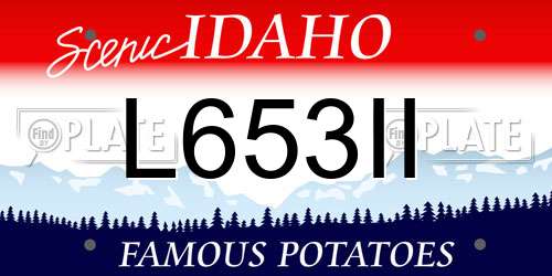 L653II Idaho License Plate