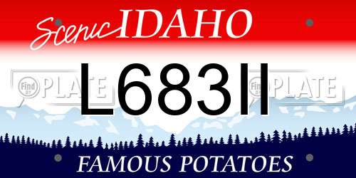 L683II Idaho License Plate