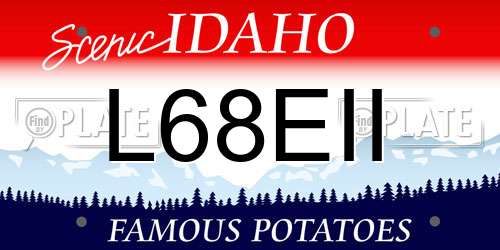 L68EII Idaho License Plate