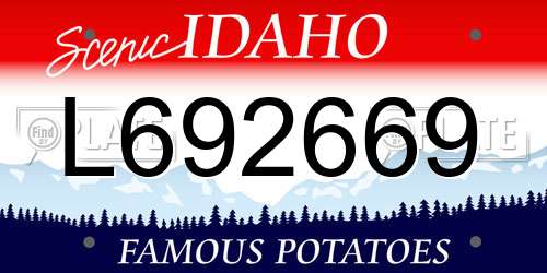 L692669 Idaho License Plate