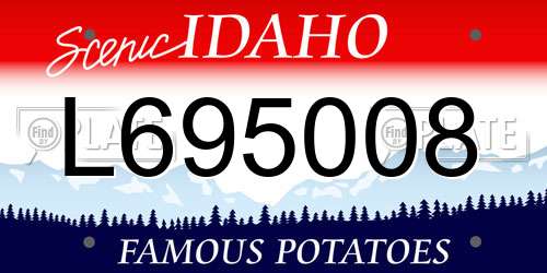 L695008 Idaho License Plate