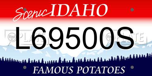 L69500S Idaho License Plate