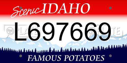 L697669 Idaho License Plate