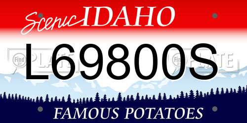 L69800S Idaho License Plate