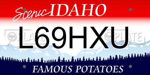 L69HXU Idaho License Plate