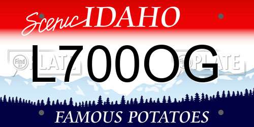 L700OG Idaho License Plate