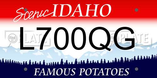 L700QG Idaho License Plate