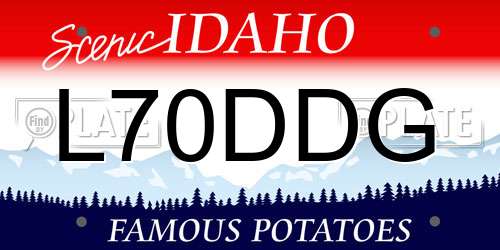 L70DDG Idaho License Plate