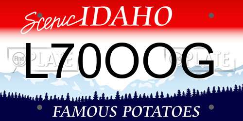 L70OOG Idaho License Plate