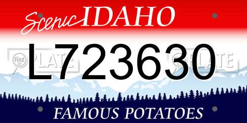 L723630 Idaho License Plate